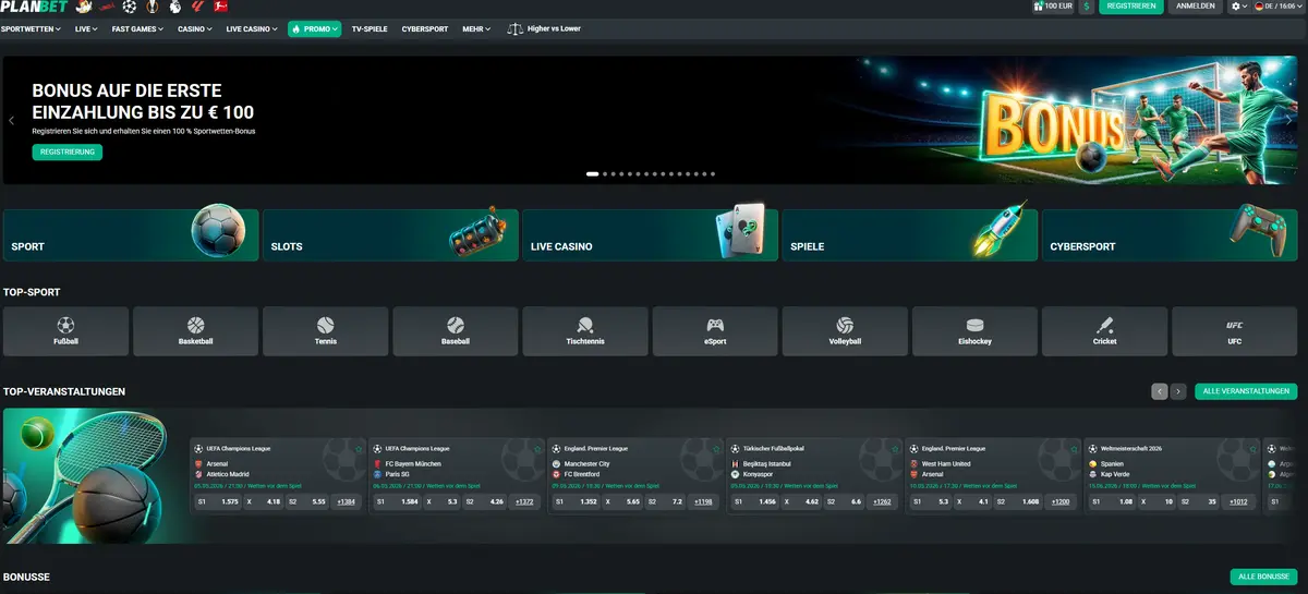 Planbet Casino ohne deutsche Lizenz
